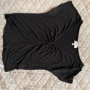 black front scrunch top